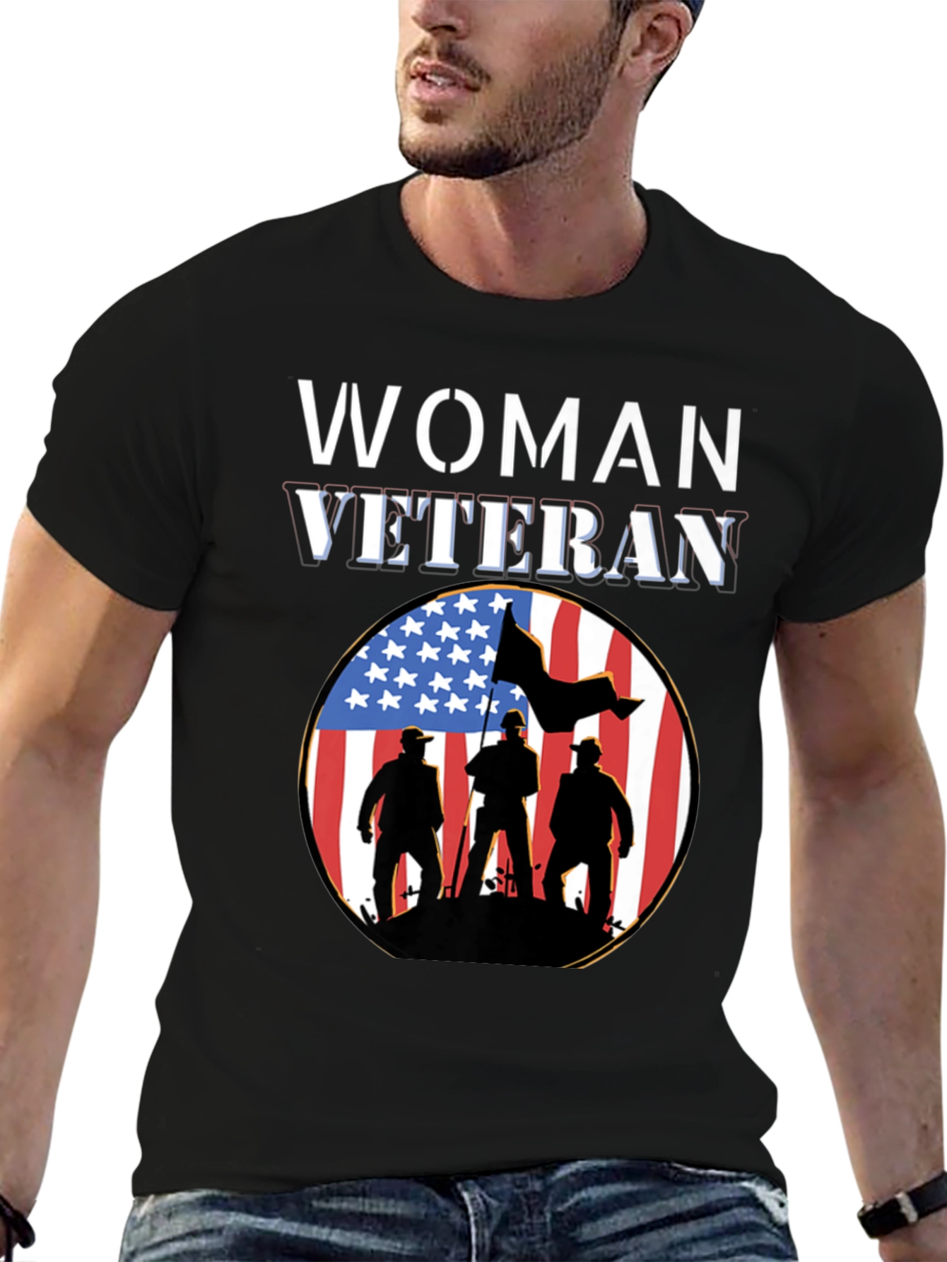 Woman Veteran Patriotic T-Shirt