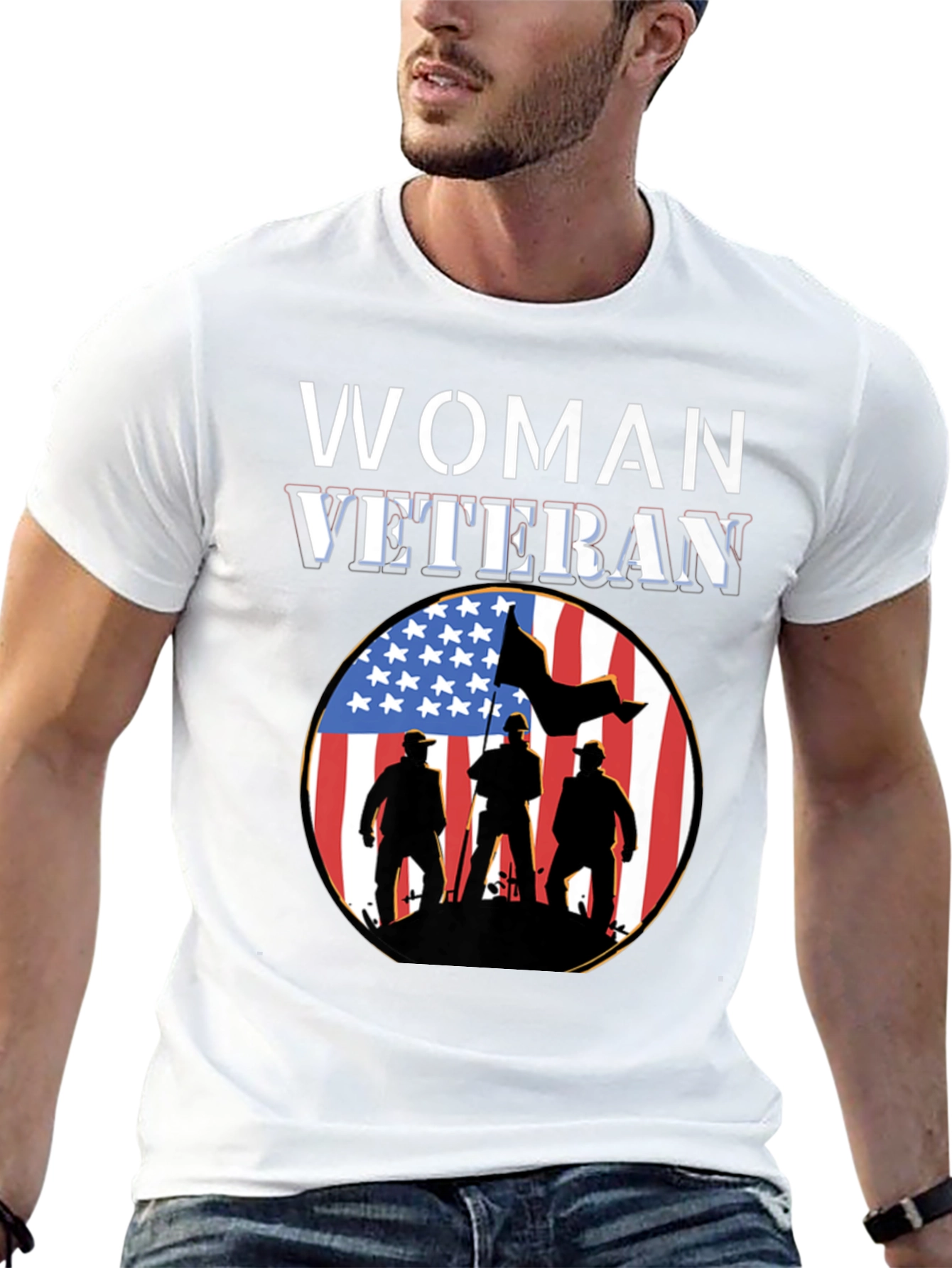 Woman Veteran Patriotic T-Shirt