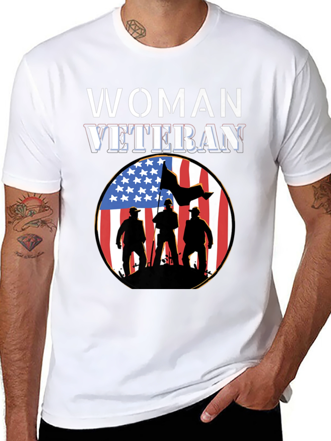Woman Veteran Patriotic T-Shirt