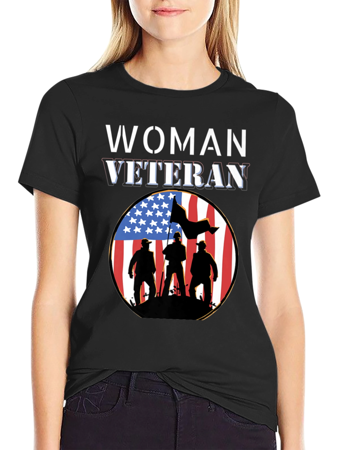 Woman Veteran Patriotic T-Shirt