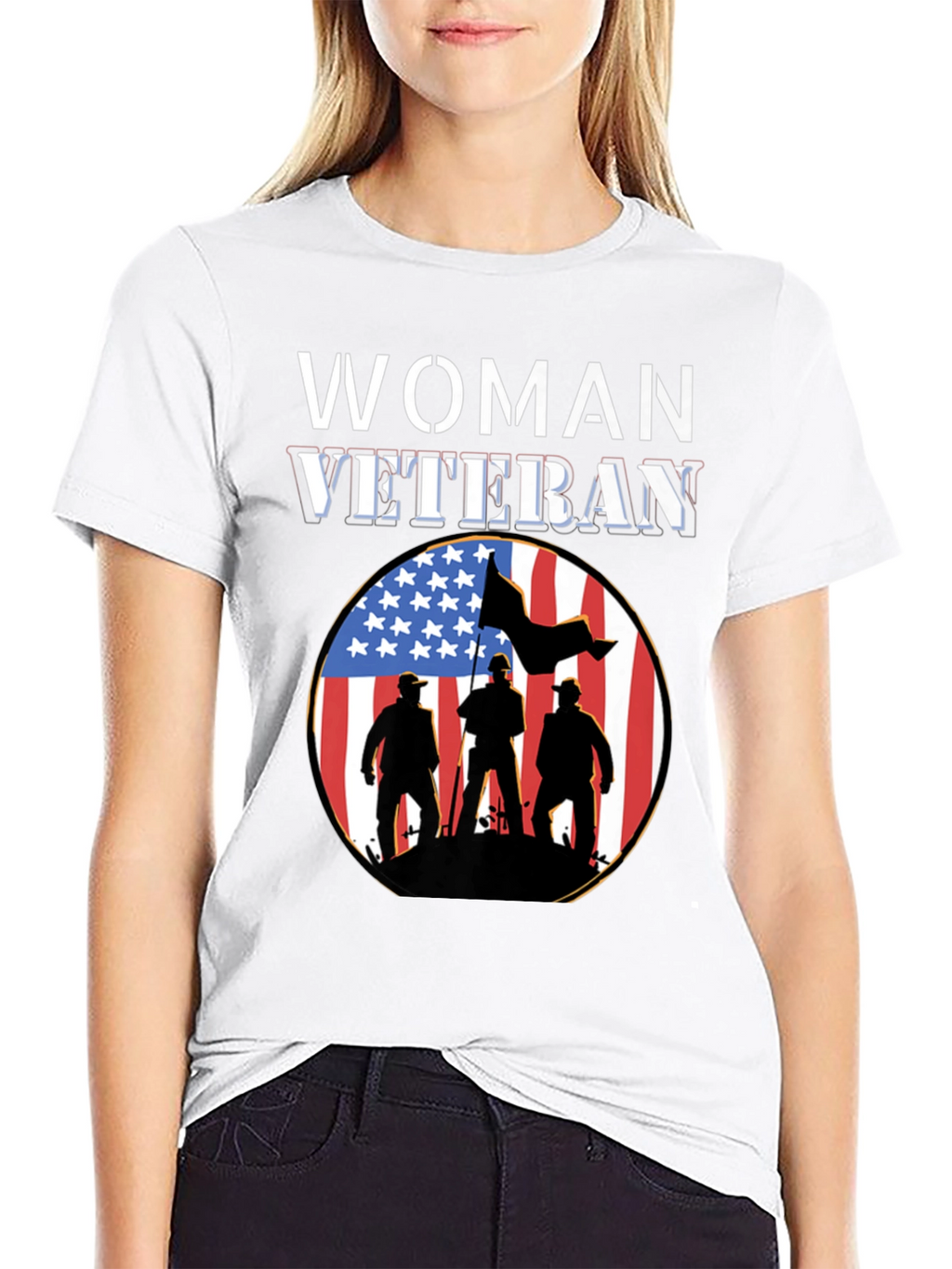 Woman Veteran Patriotic T-Shirt