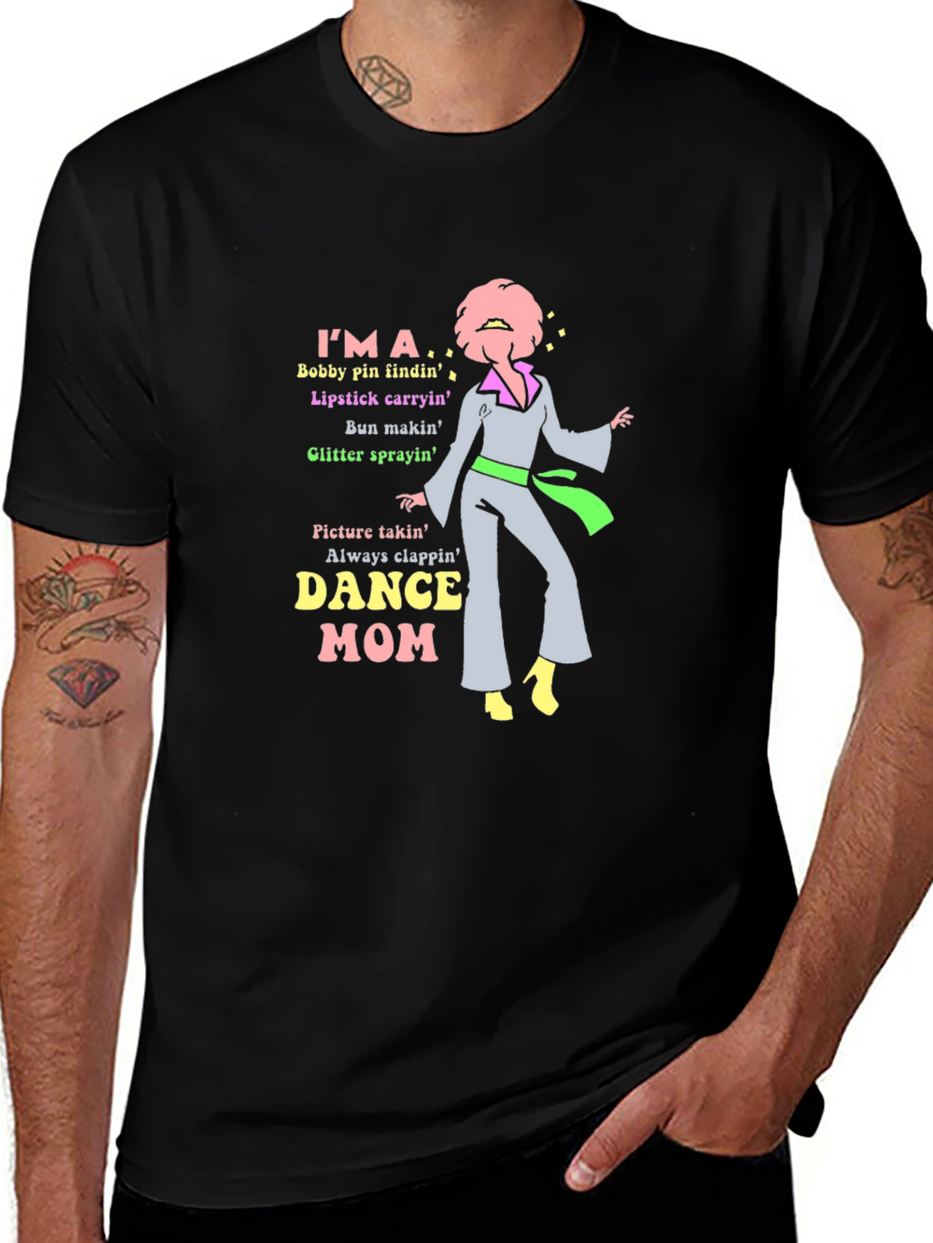 Dance Mom T-Shirt - Bobby Pins Lipstick & Glitter!