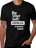 Be Yourself Graphic Tee - Inspirational Black T-Shirt