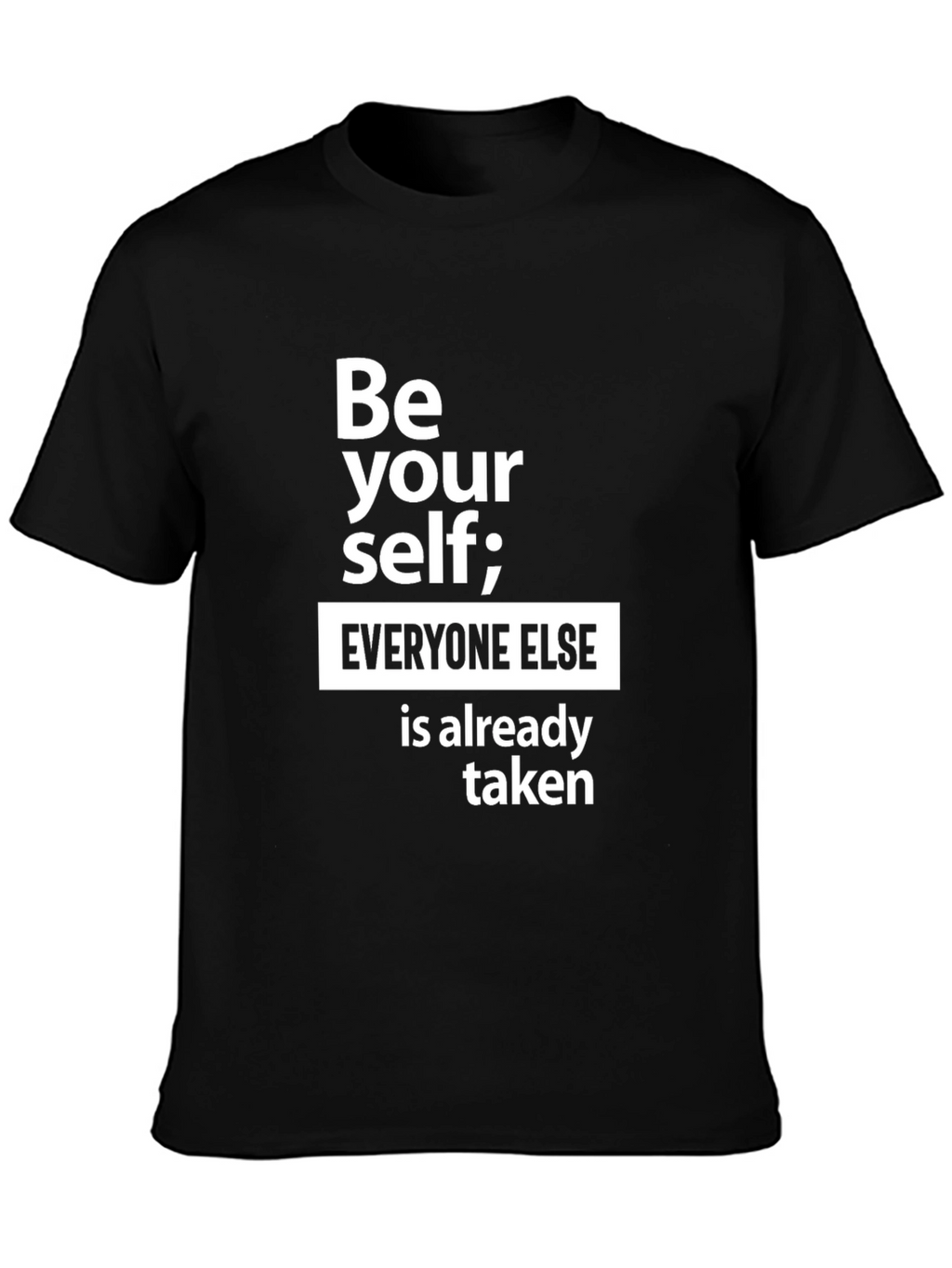 Be Yourself Graphic Tee - Inspirational Black T-Shirt