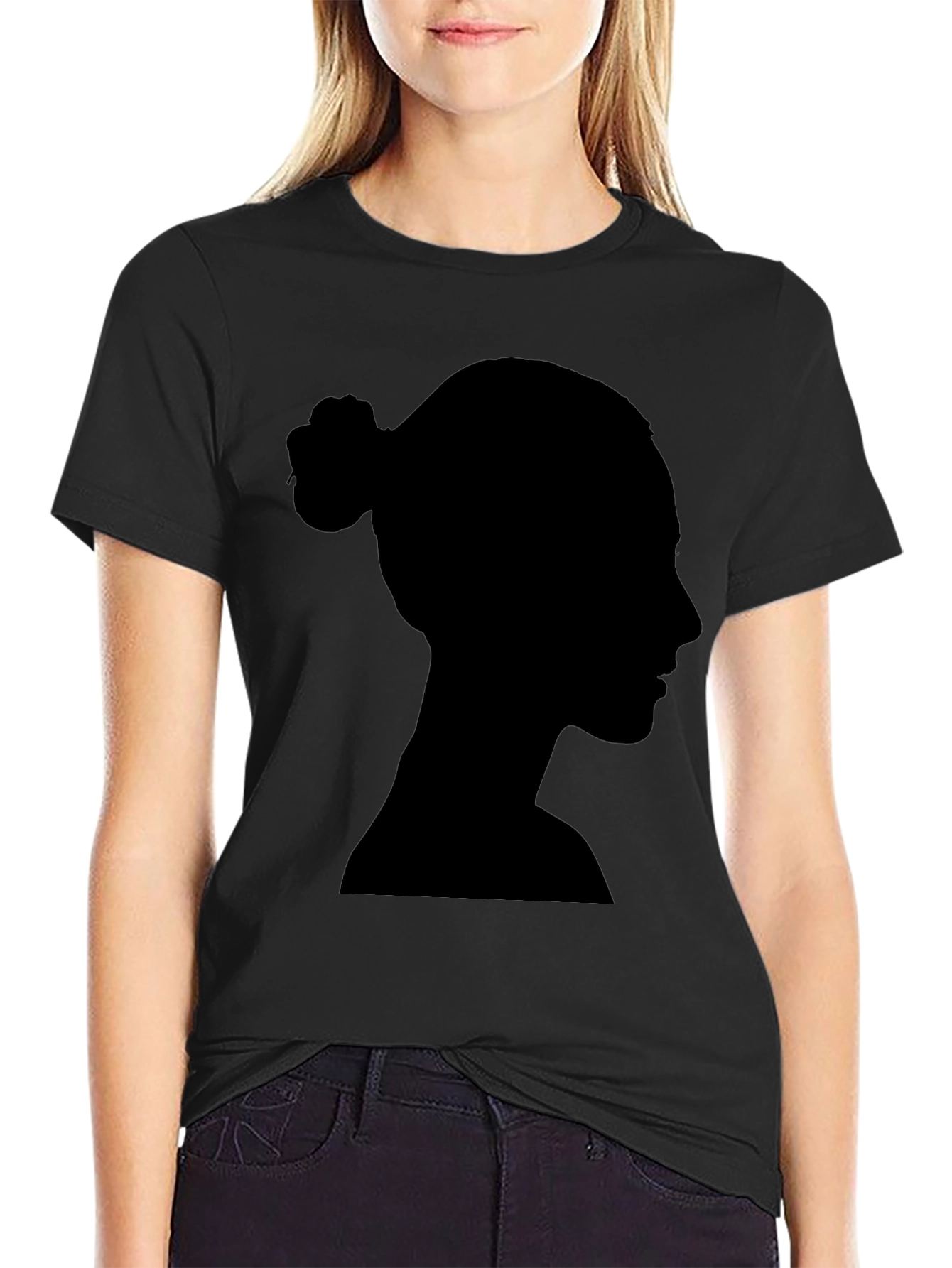 Silhouette Bun Graphic Tee - Stylish Casual Wear