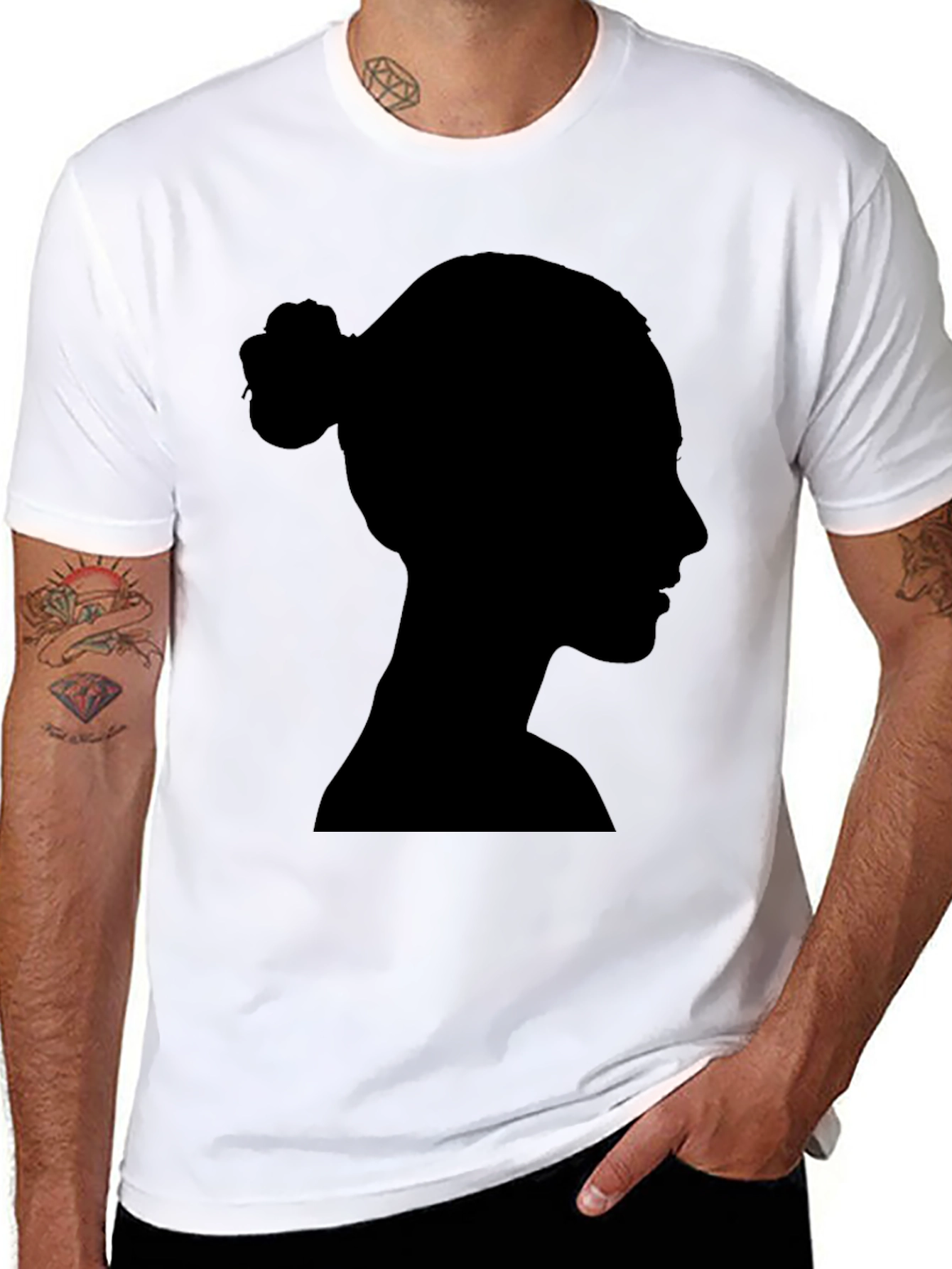Silhouette Bun Graphic Tee - Stylish Casual Wear