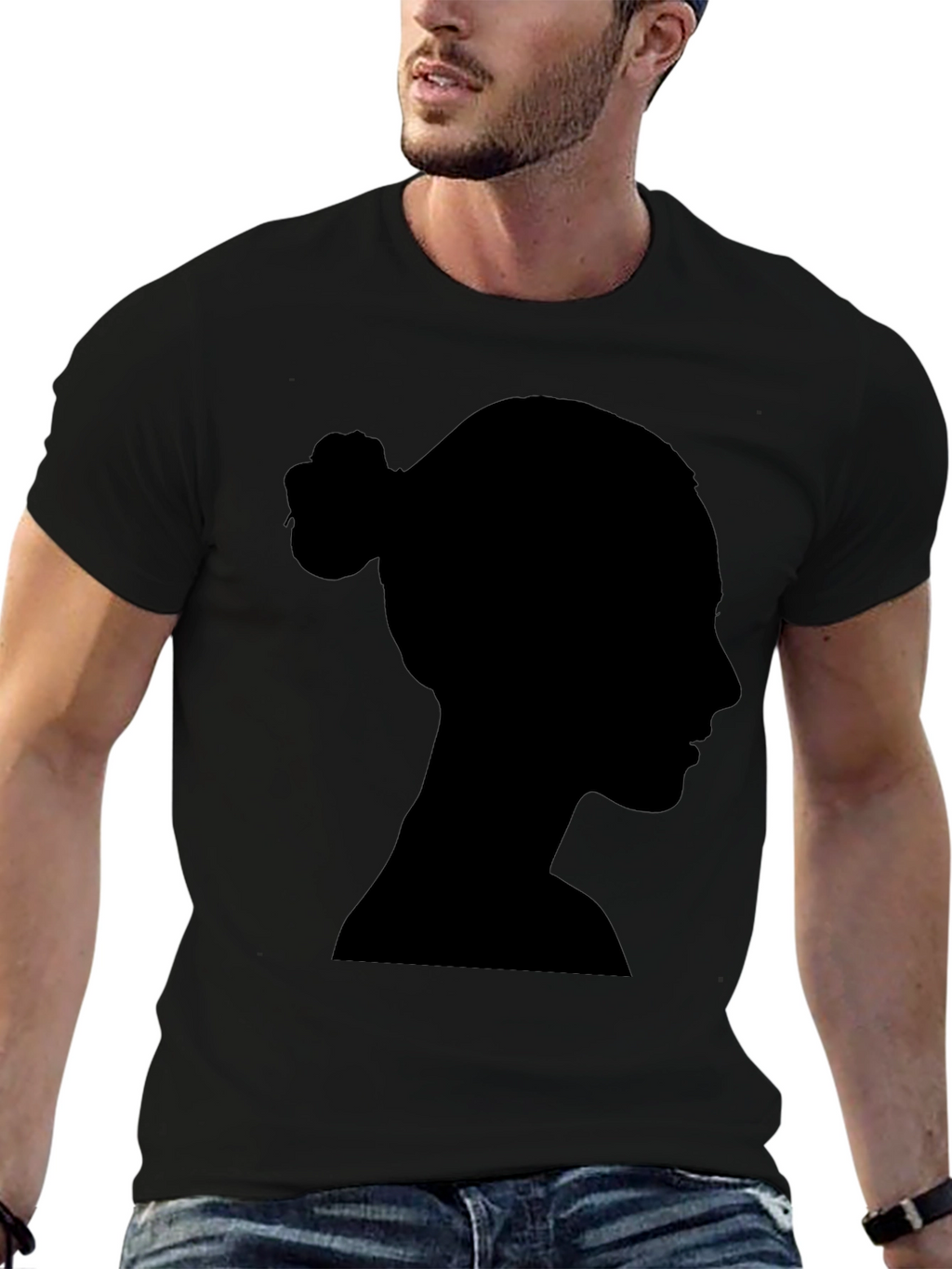 Silhouette Bun Graphic Tee - Stylish Casual Wear
