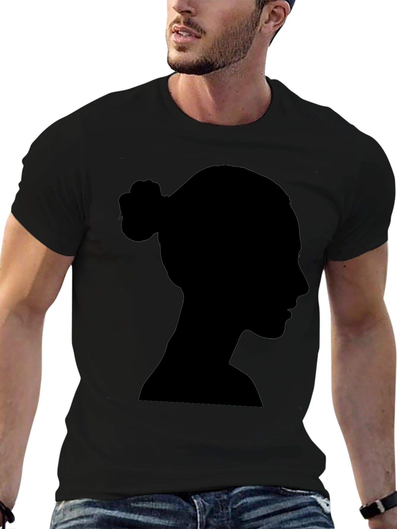 Silhouette Bun Graphic Tee - Stylish Casual Wear