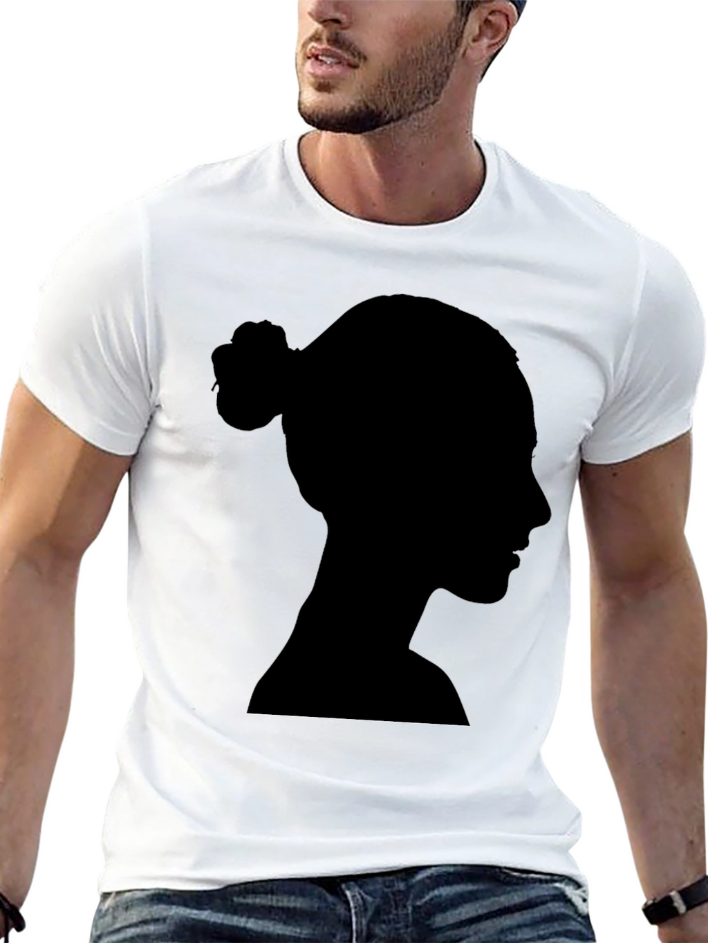 Silhouette Bun Graphic Tee - Stylish Casual Wear