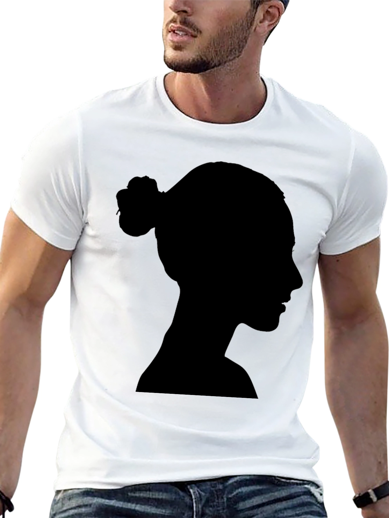 Silhouette Bun Graphic Tee - Stylish Casual Wear