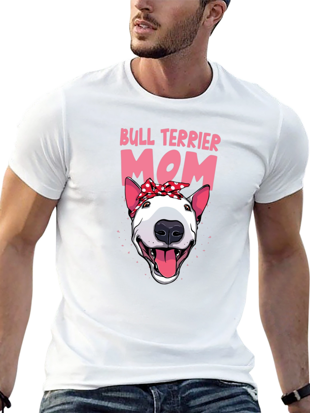 Bull Terrier Mom Graphic T-Shirt