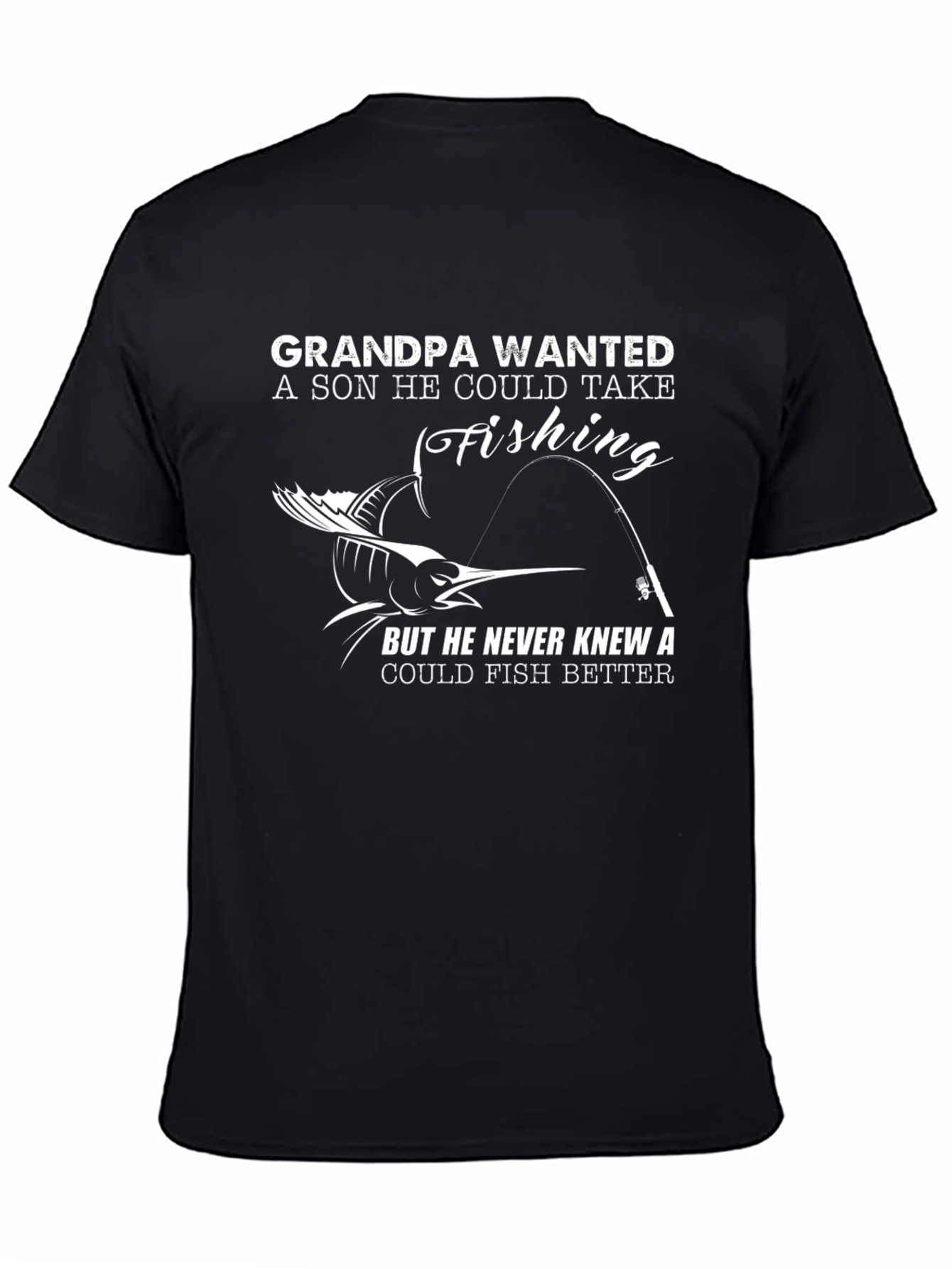 Grandpa Fishing T-Shirt - Novelty Graphic Tee