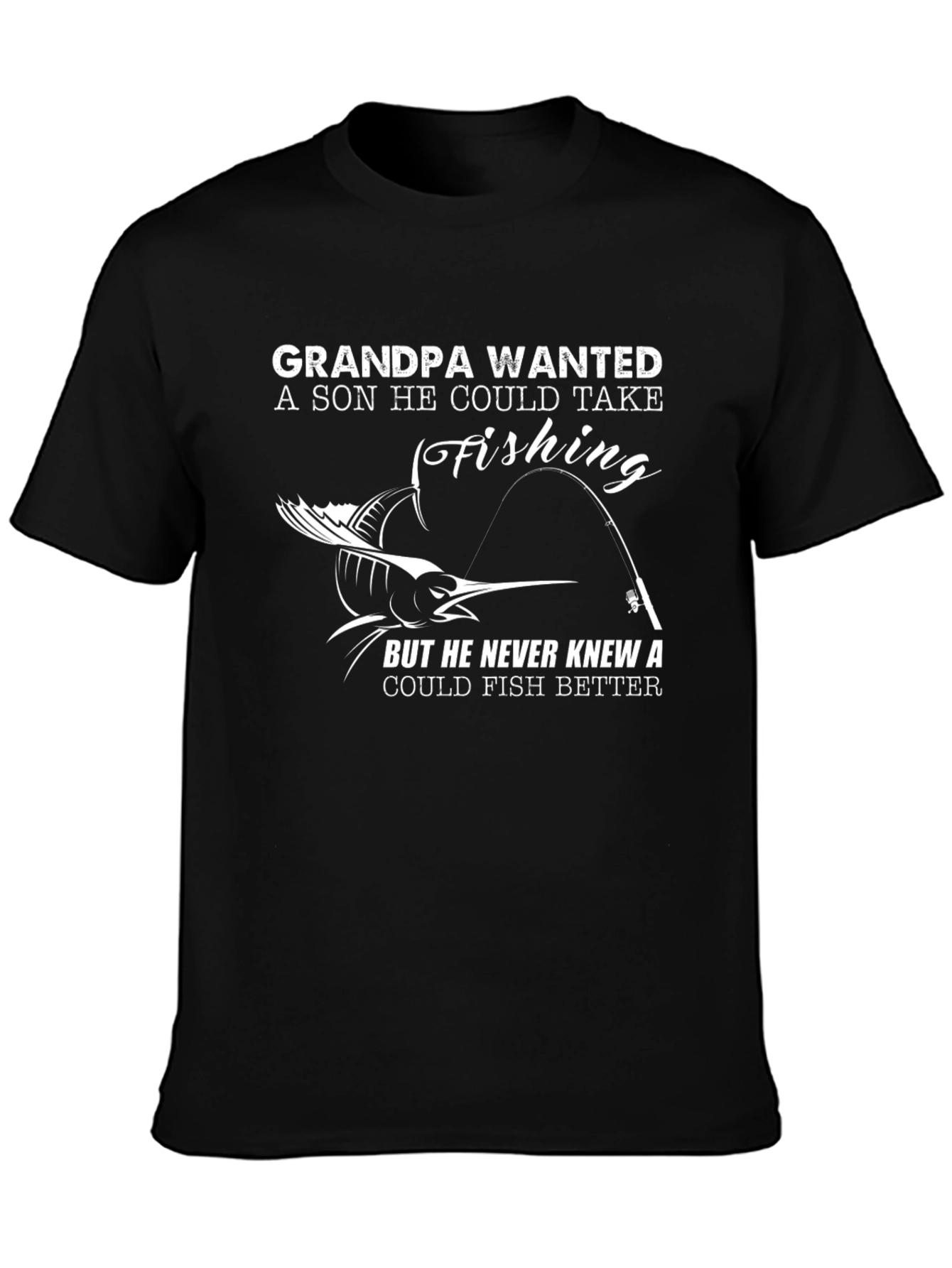Grandpa Fishing T-Shirt - Novelty Graphic Tee