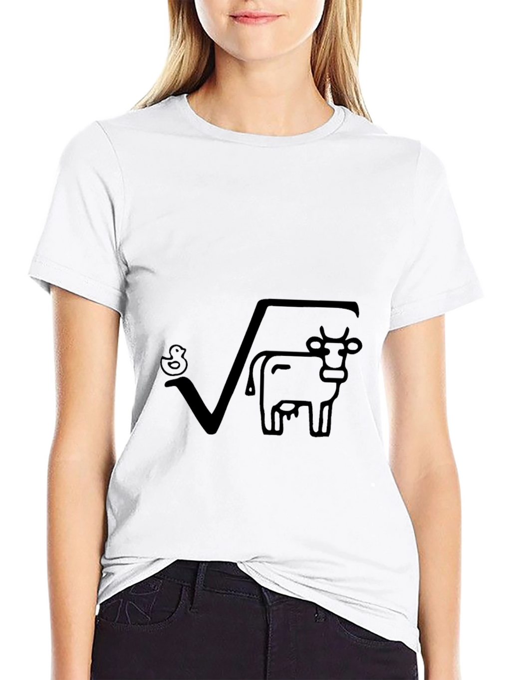 Duck Under Root Cow Black T-Shirt