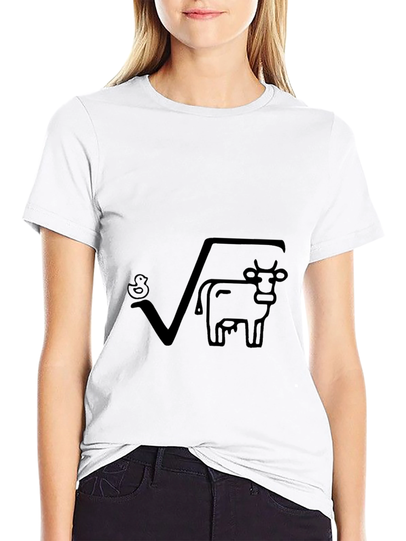 Duck Under Root Cow Black T-Shirt