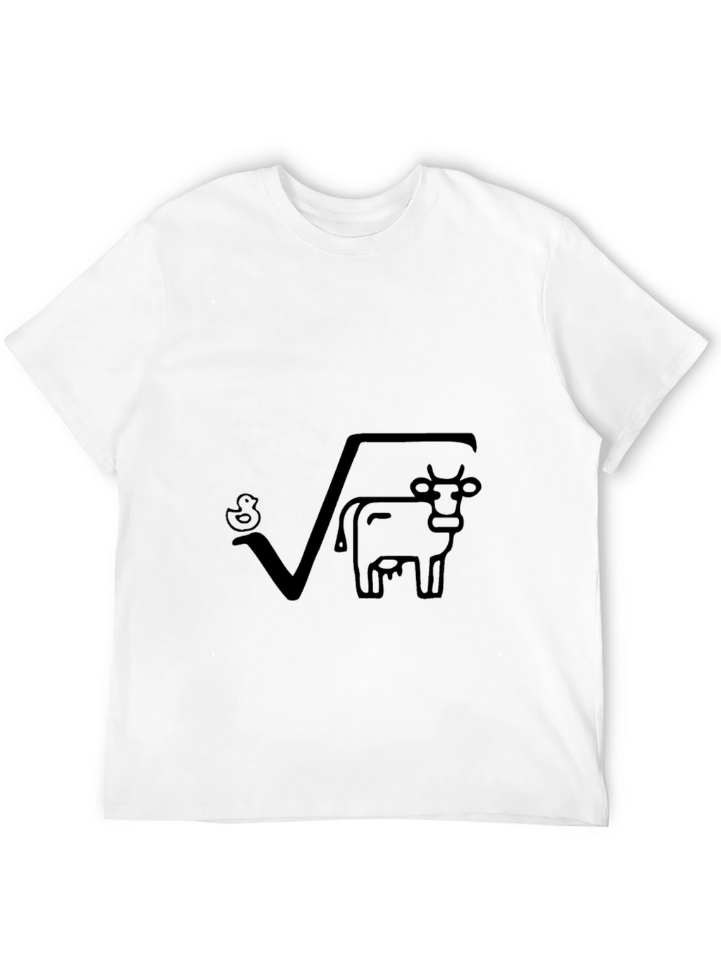 Duck Under Root Cow Black T-Shirt