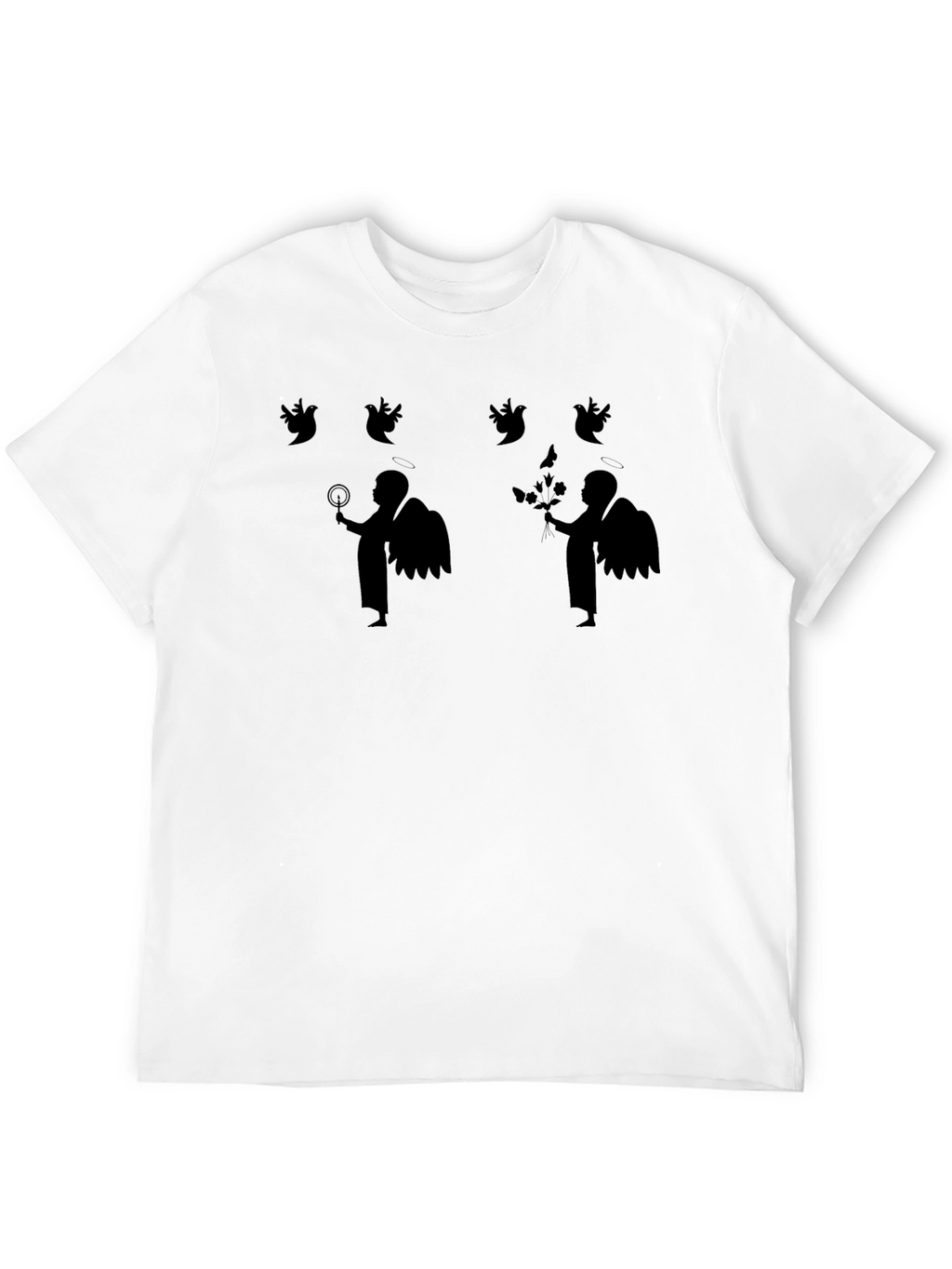 Angel Graphic T-Shirt - Black Unique Design