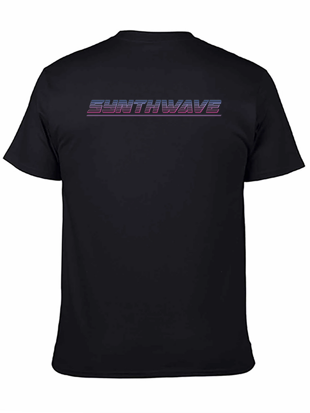 Synthwave Retro Style T-Shirt - Black