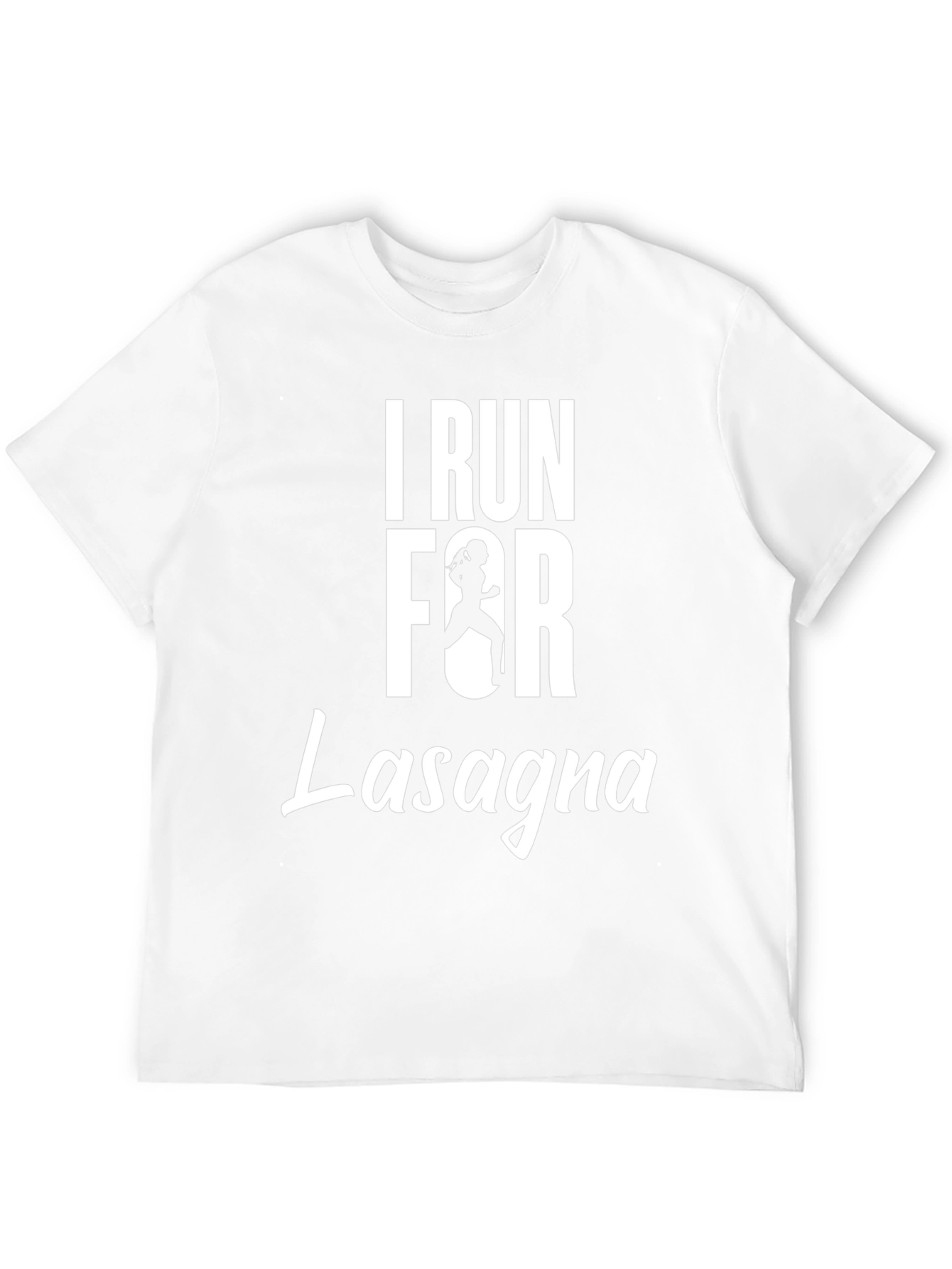 I Run for Lasagna T-Shirt Funny Running Tee