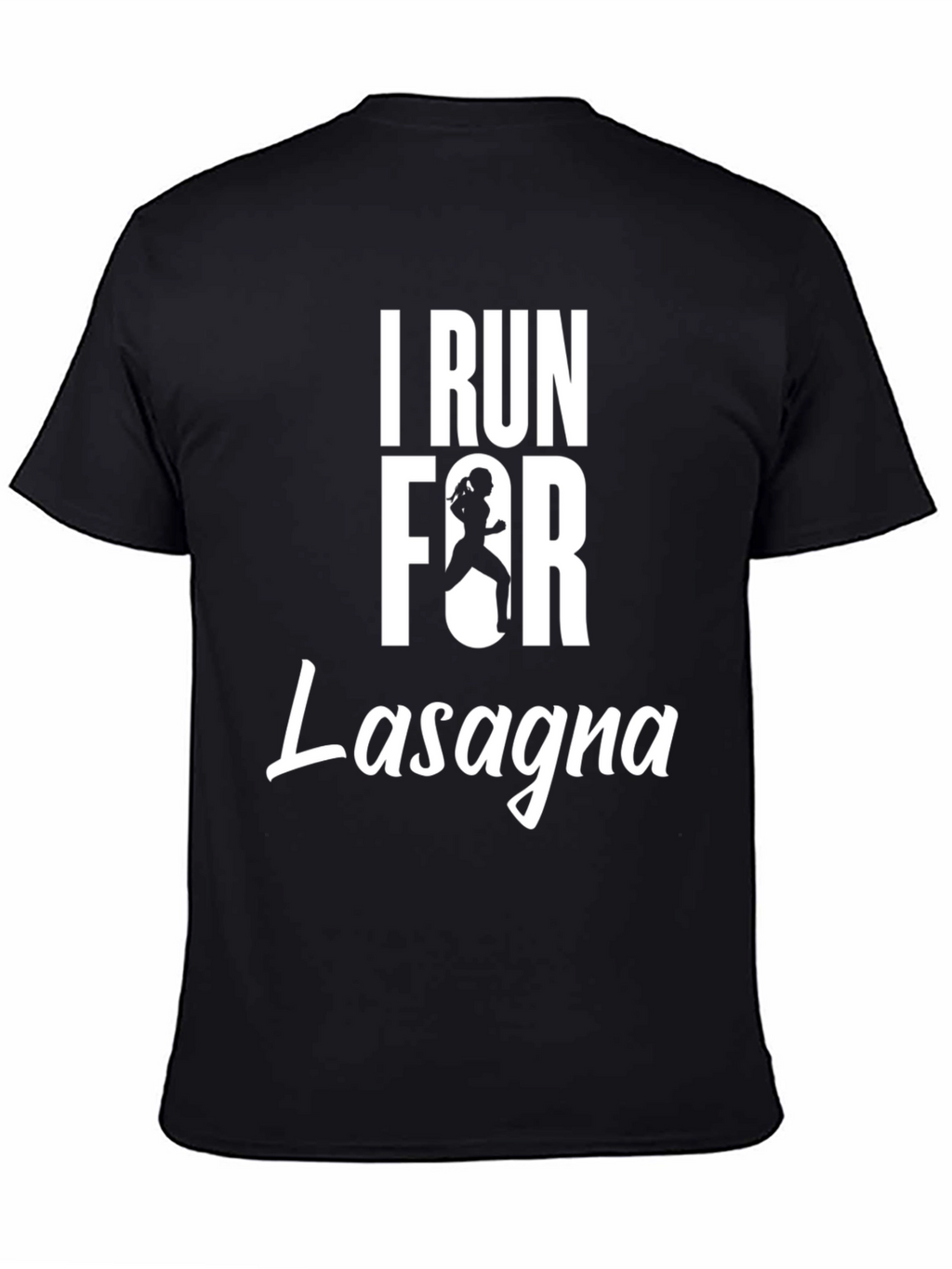 I Run for Lasagna T-Shirt Funny Running Tee
