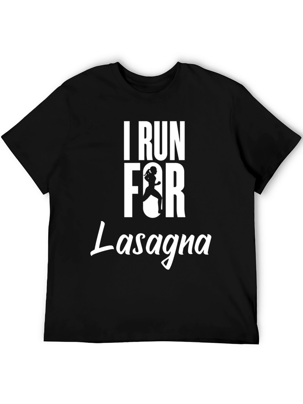 I Run for Lasagna T-Shirt Funny Running Tee