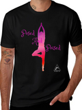 Posed And Poised Yoga Graphic Tee - Black