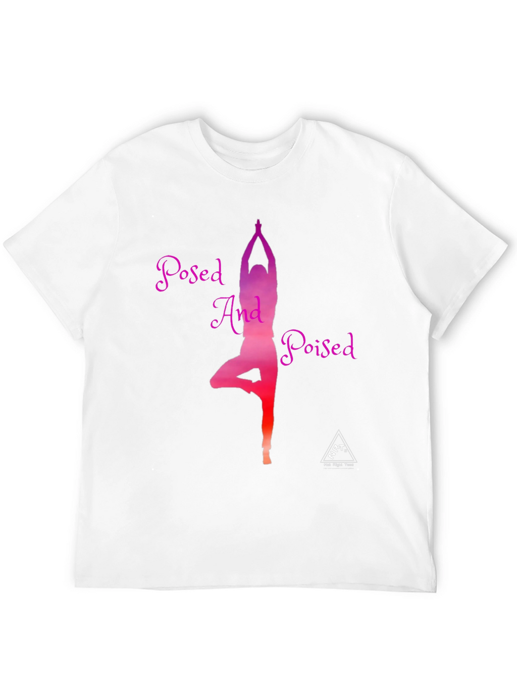 Posed And Poised Yoga Graphic Tee - Black