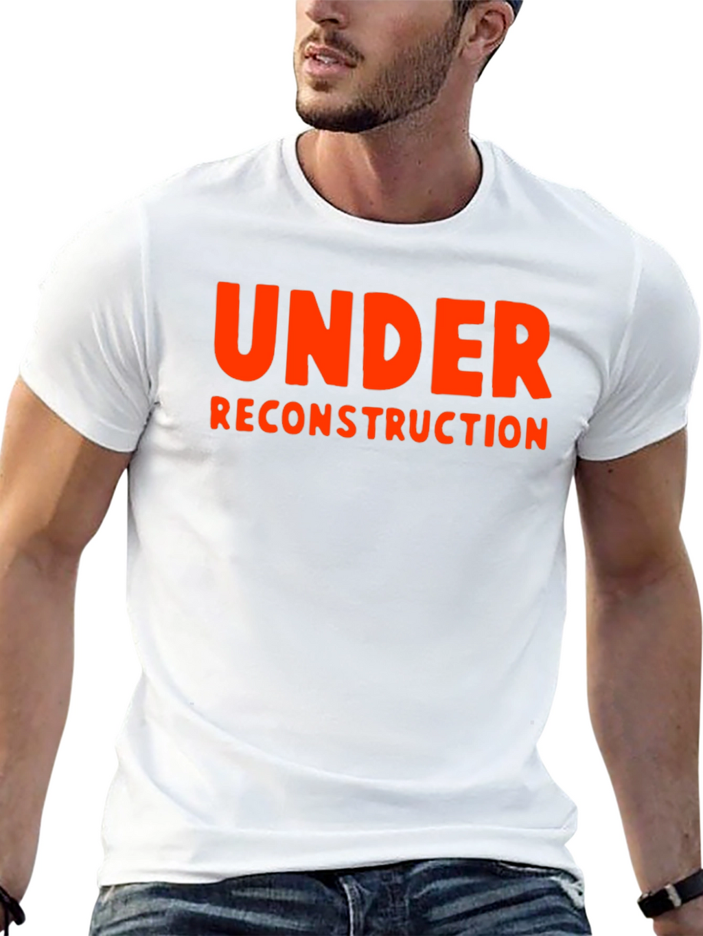 Under Reconstruction Graphic Tee - Bold Statement Shirt
