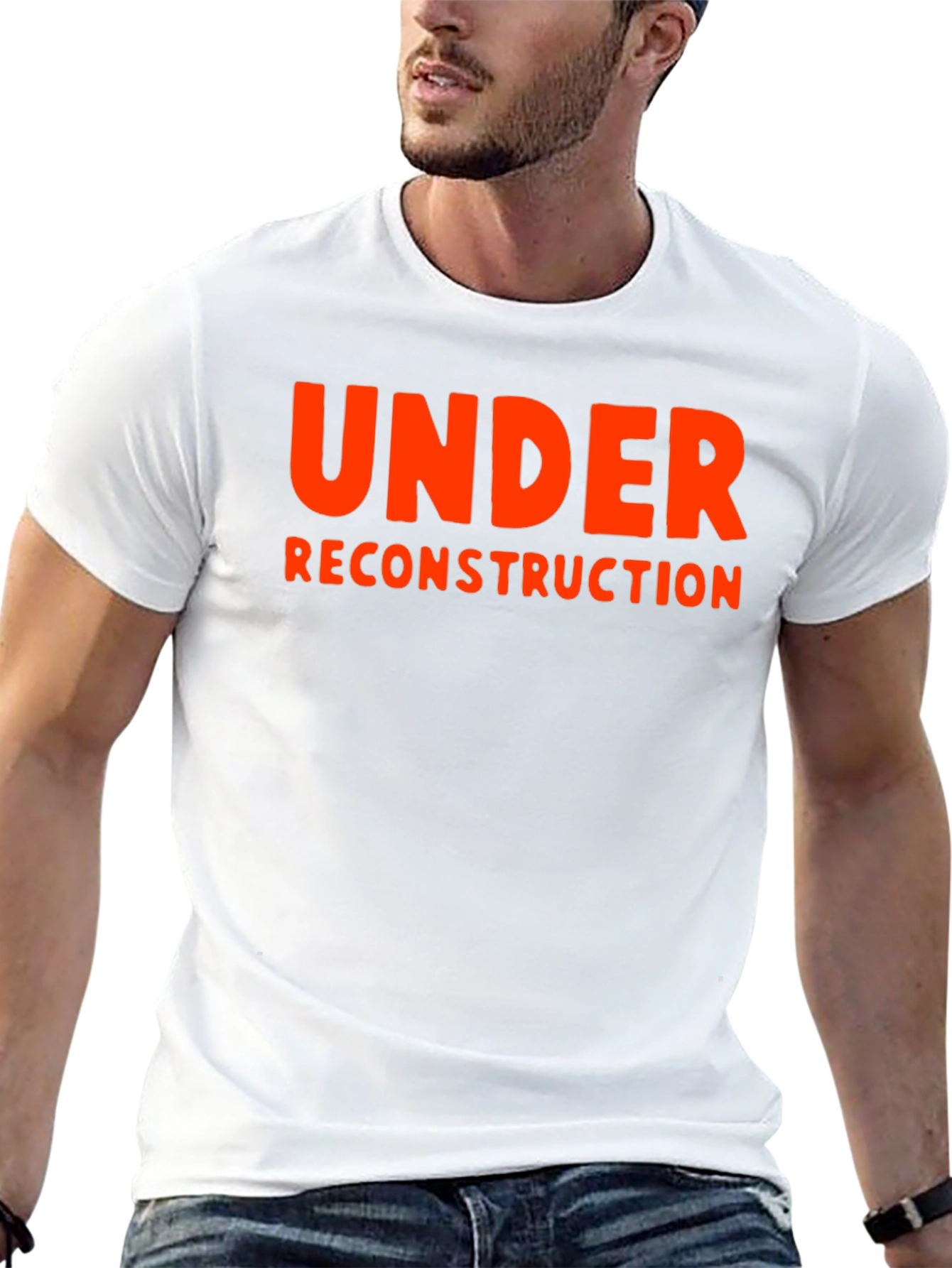 Under Reconstruction Graphic Tee - Bold Statement Shirt
