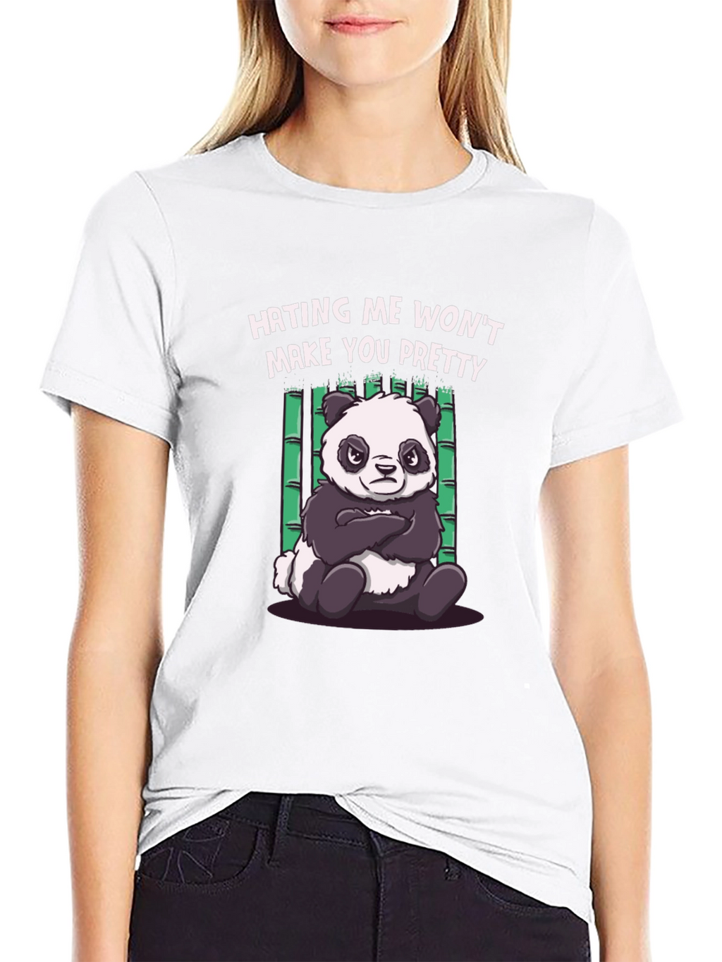 Hating Me Panda Graphic T-Shirt