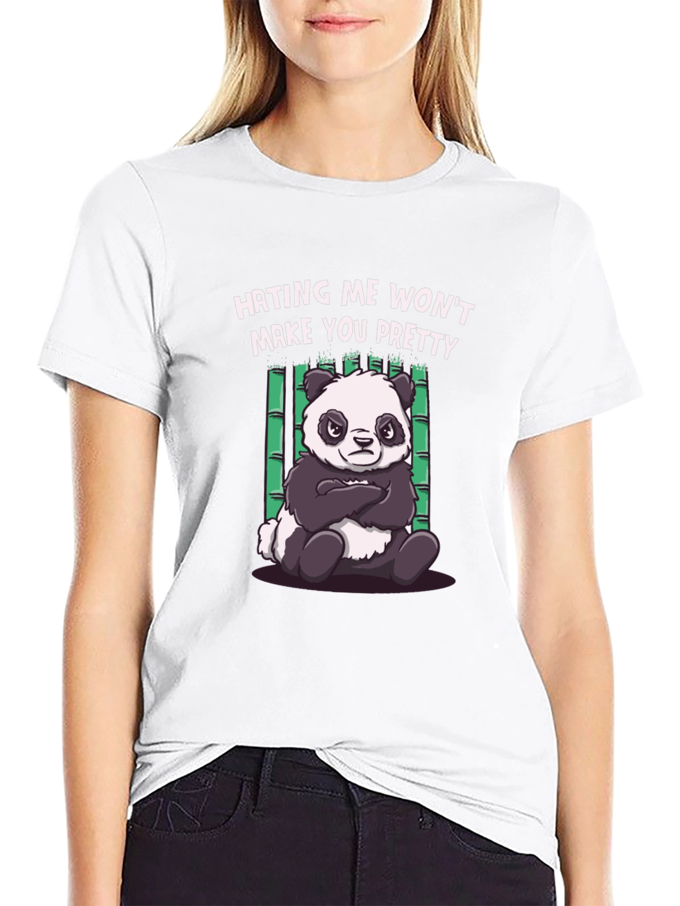 Hating Me Panda Graphic T-Shirt
