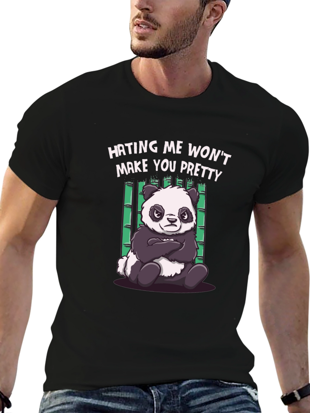 Hating Me Panda Graphic T-Shirt