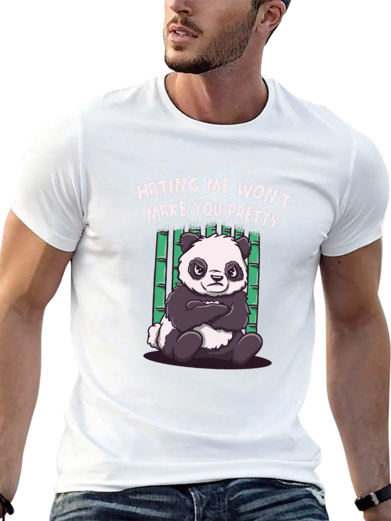 Hating Me Panda Graphic T-Shirt