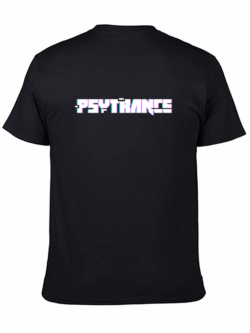 Psytrance Glitch Graphic Black Tee