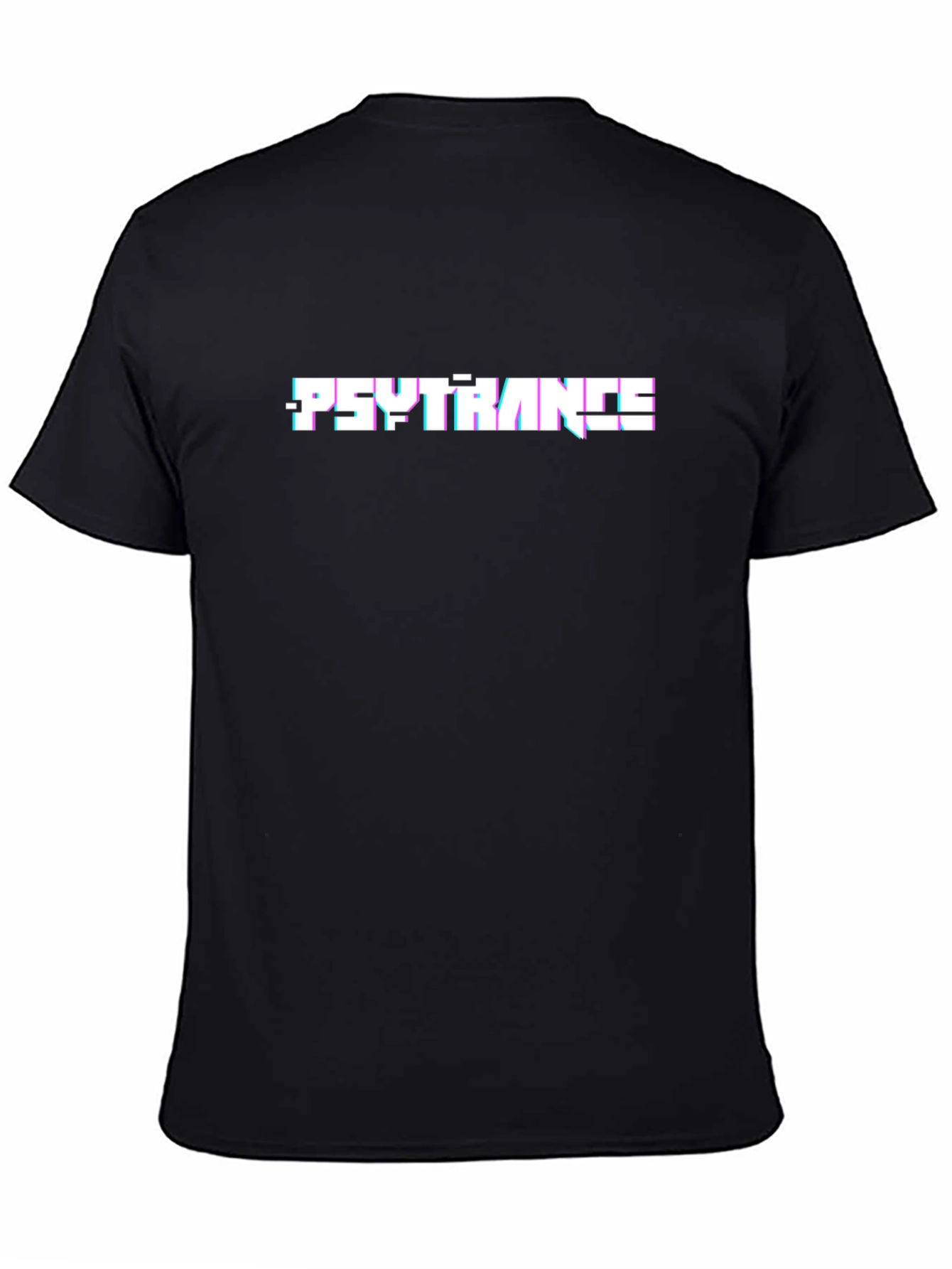 Psytrance Glitch Graphic Black Tee