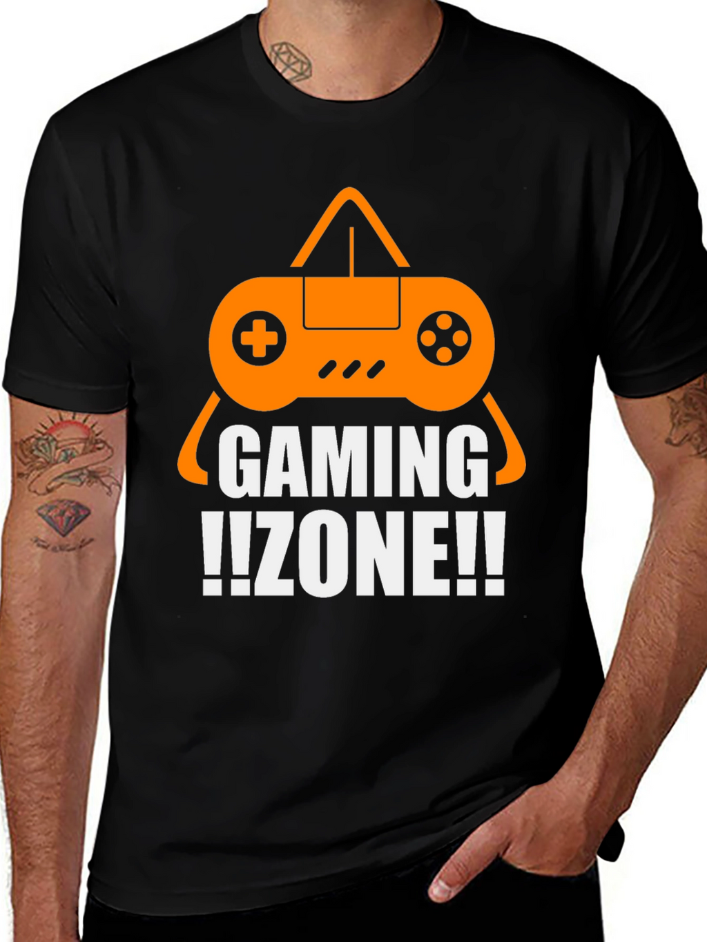 Gaming Zone Graphic T-Shirt - Black