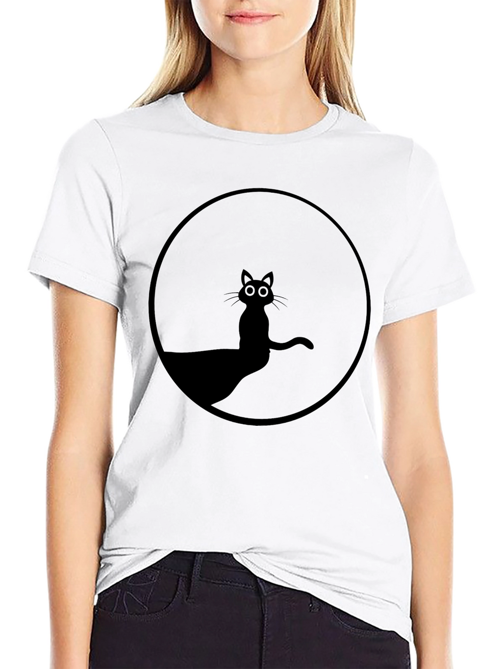 Black Cat Silhouette T-Shirt - Unisex Graphic Tee