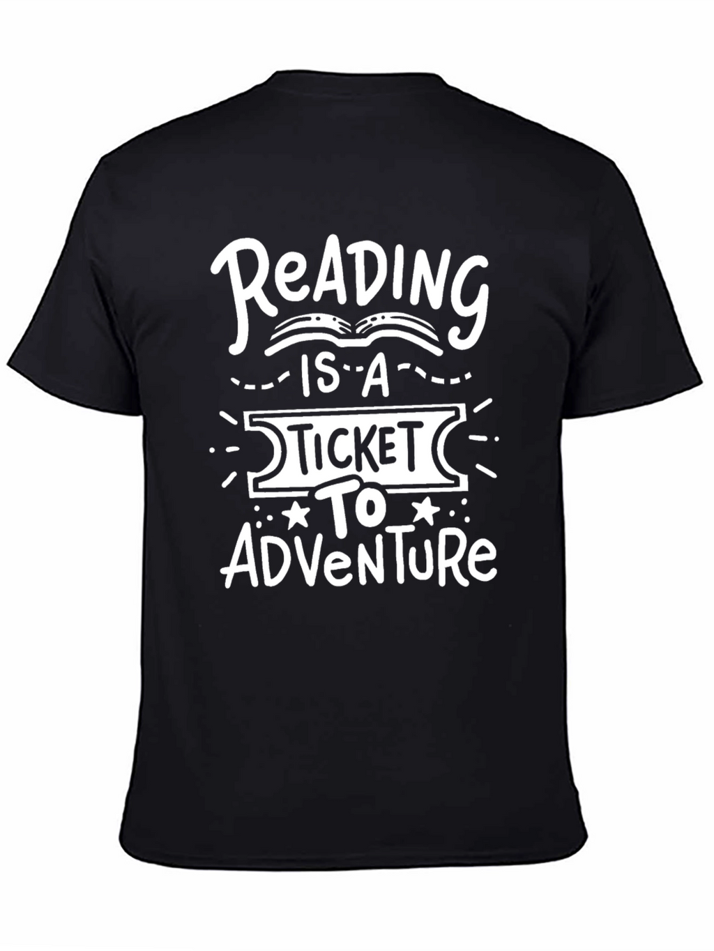 Reading Adventure T-Shirt - Black Unisex