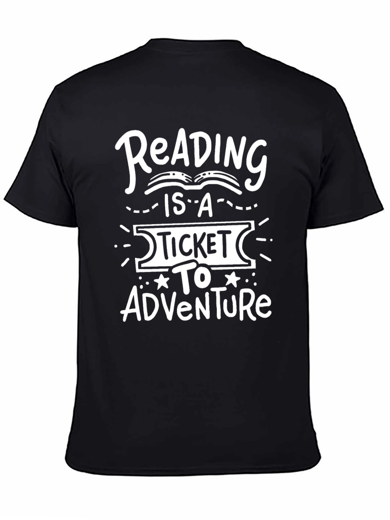 Reading Adventure T-Shirt - Black Unisex