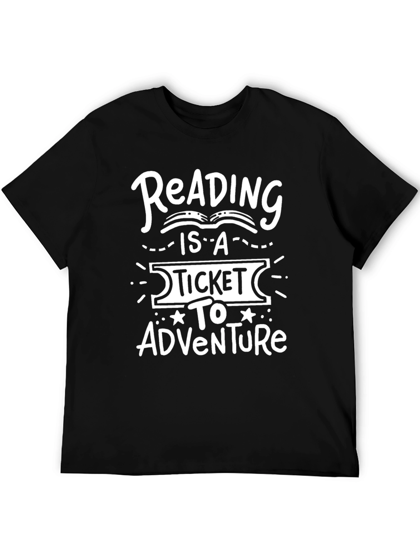 Reading Adventure T-Shirt - Black Unisex