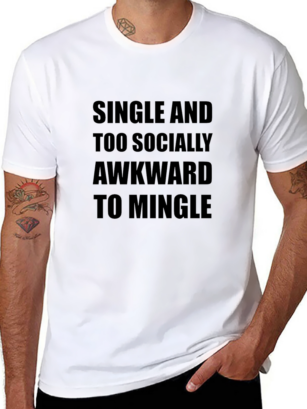 Single and Socially Awkward Black T-Shirt