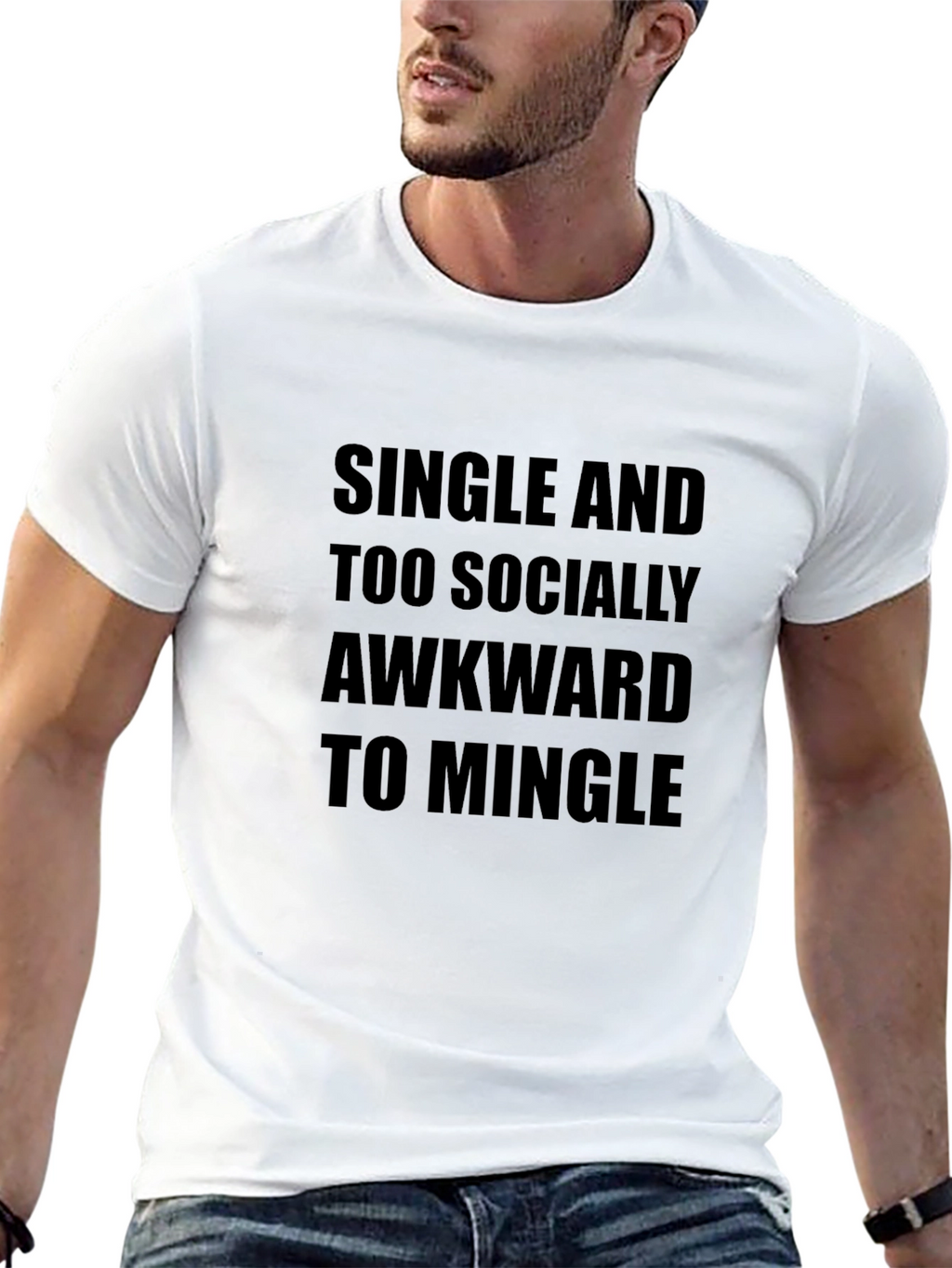 Single and Socially Awkward Black T-Shirt