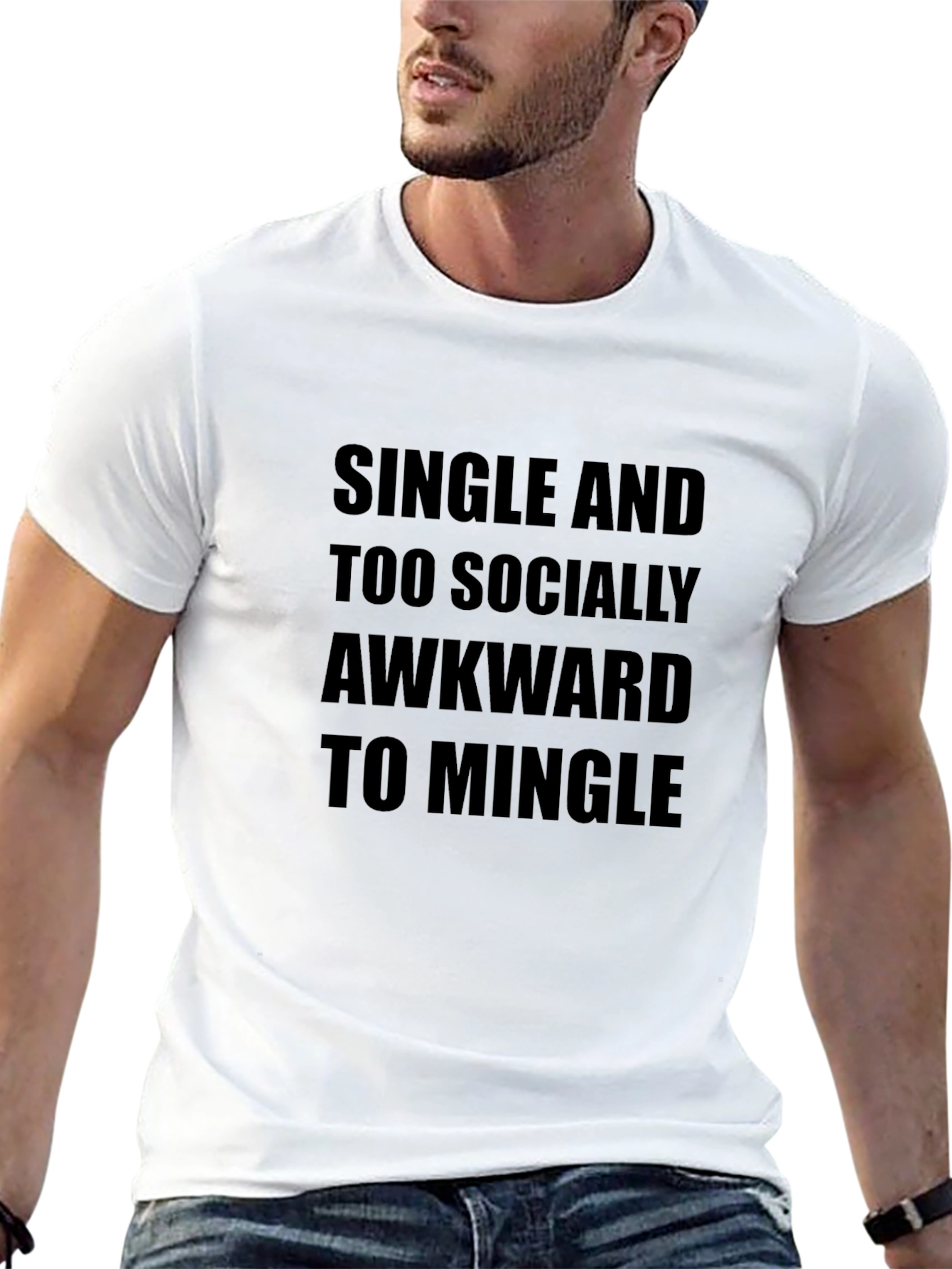 Single and Socially Awkward Black T-Shirt