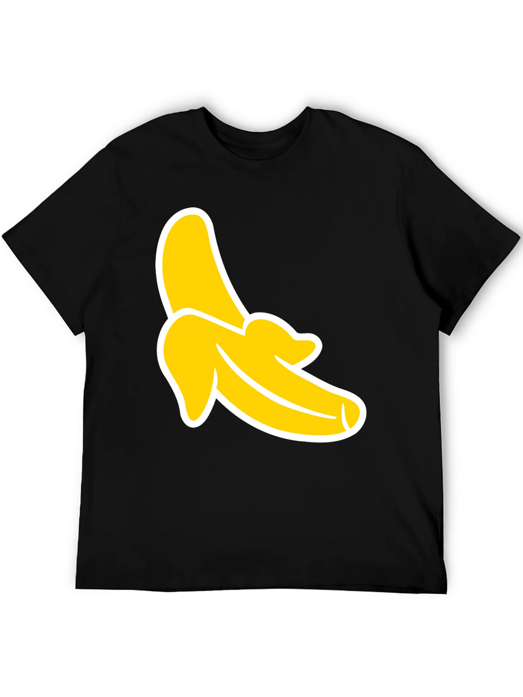 Banana Graphic Tee - Black Cotton T-Shirt