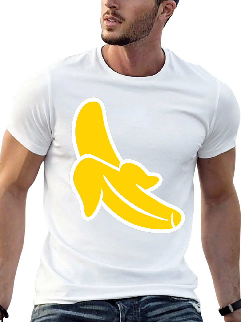 Banana Graphic Tee - Black Cotton T-Shirt