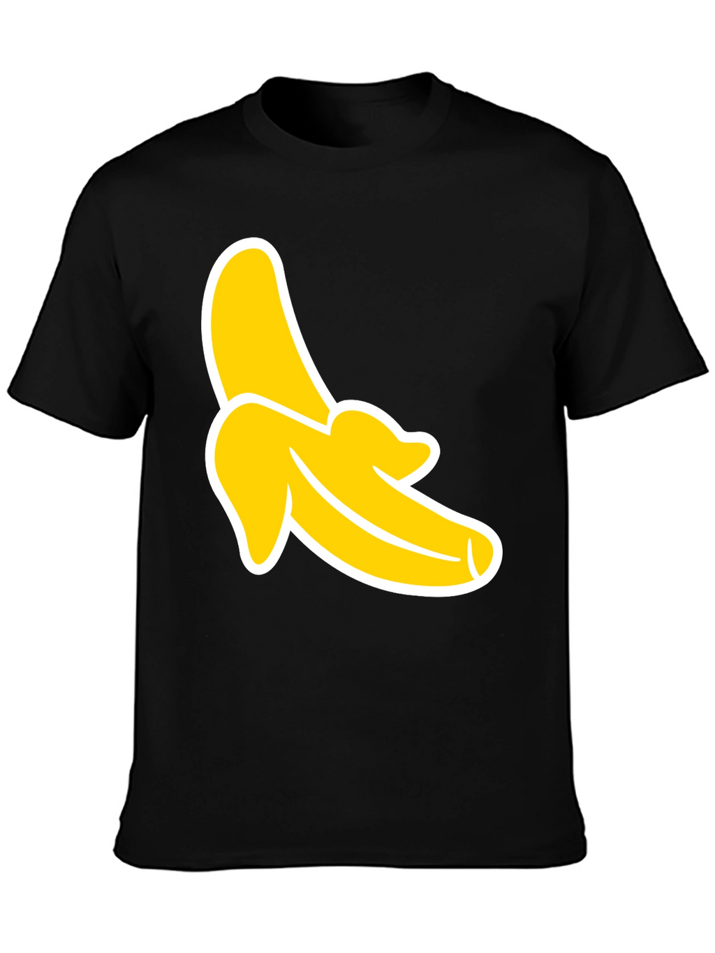 Banana Graphic Tee - Black Cotton T-Shirt