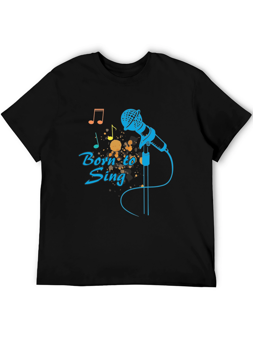 Born to Sing Black Graphic Tee