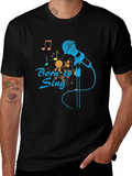 Born to Sing Black Graphic Tee