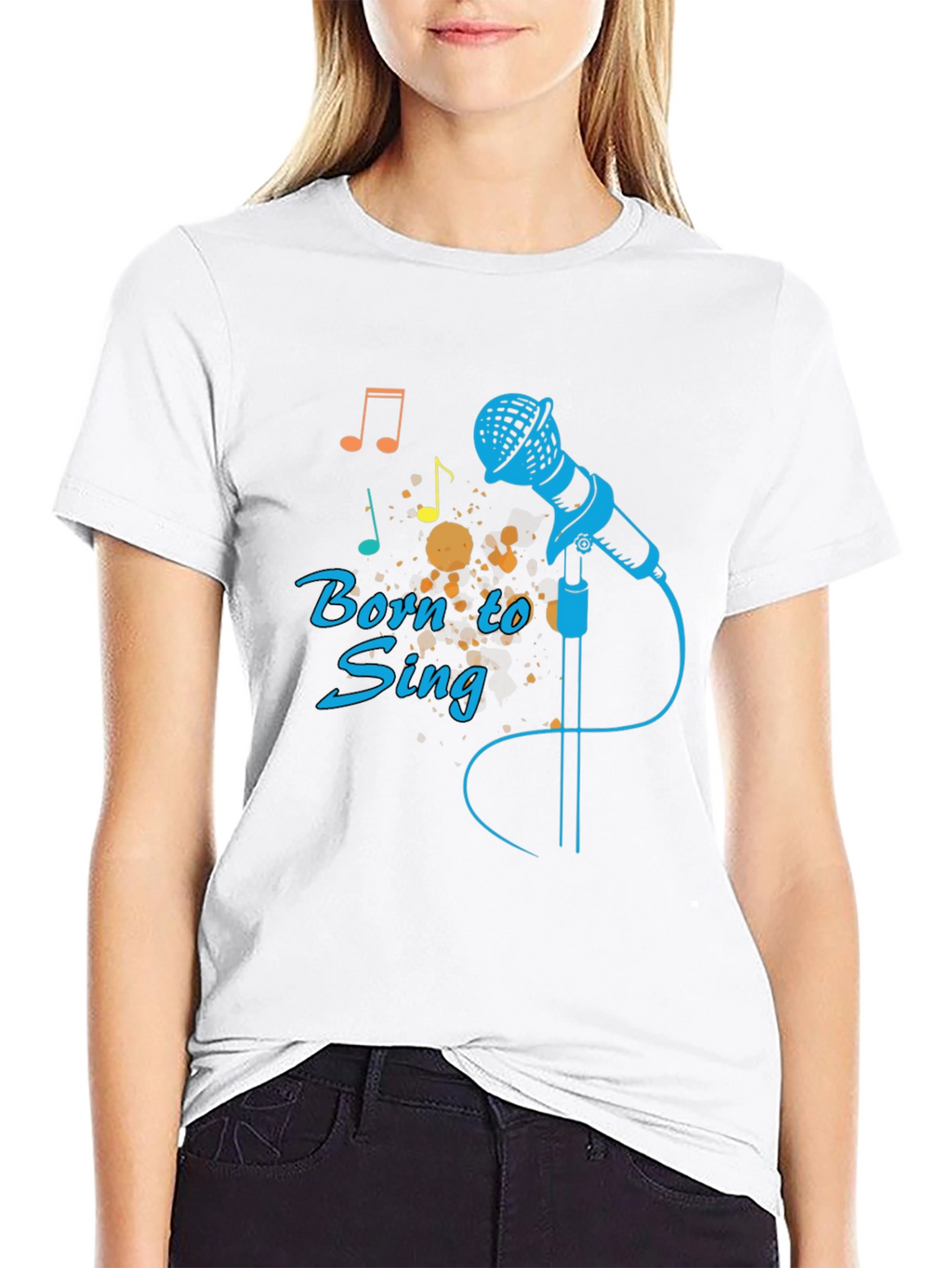 Born to Sing Black Graphic Tee