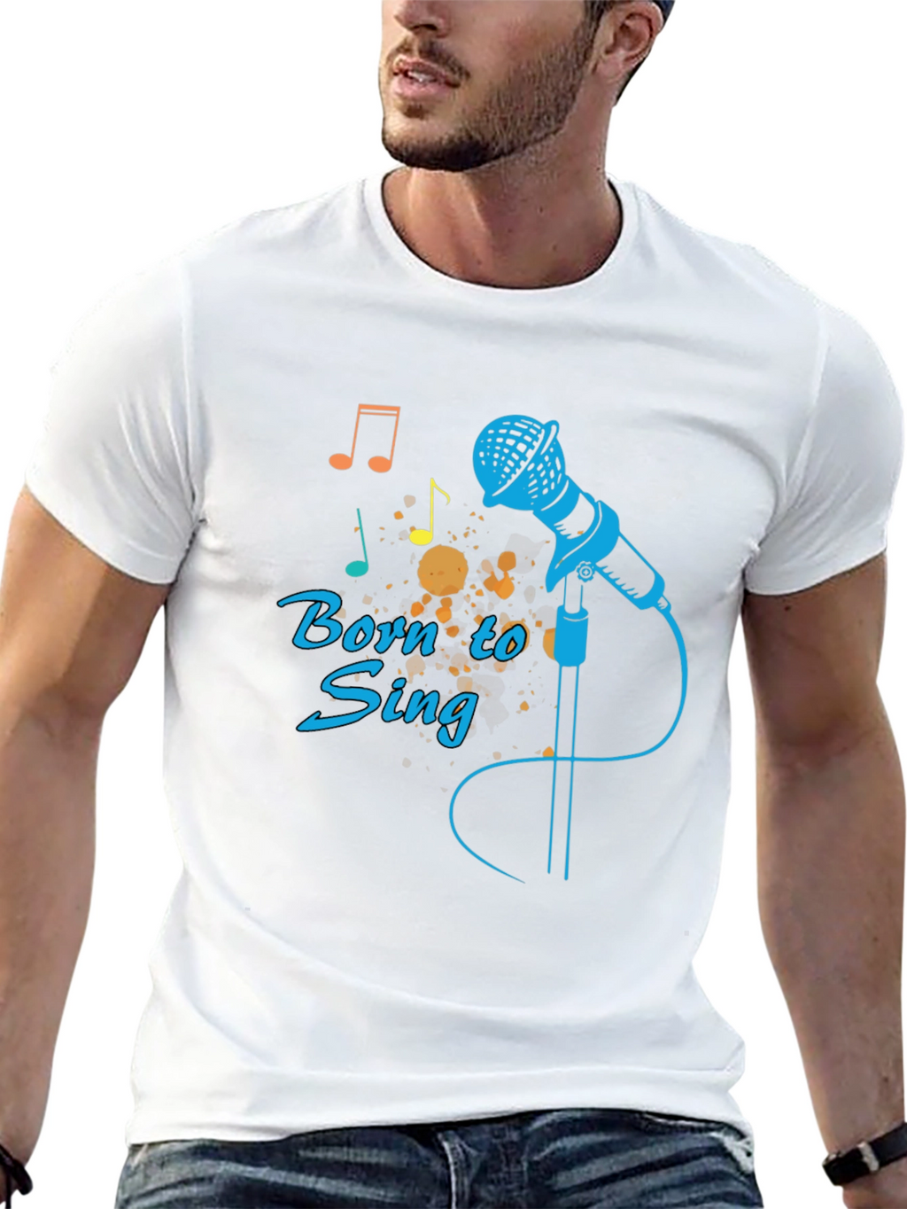 Born to Sing Black Graphic Tee
